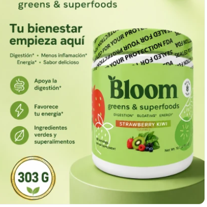 Bloom Greens & Superfoods sabor Strawberry Kiwi